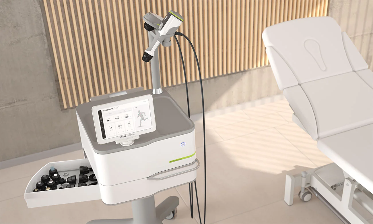 STORZ Medical MASTERPULS icon radial shockwave system with applicator heads