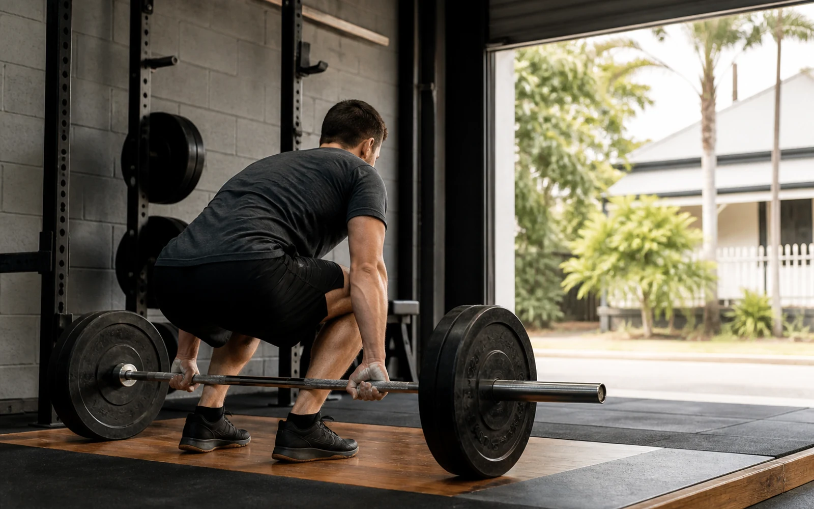 Illustration of a strength training session in an Australian gym